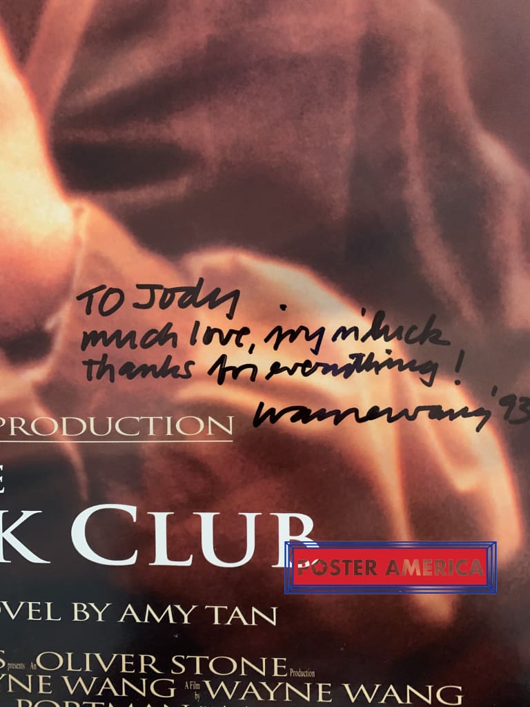 Load image into Gallery viewer, The Joy Luck Club Original Promo Half Sheet Poster 27 X 18.5 Signed By Director Wayne Wang In 1993
