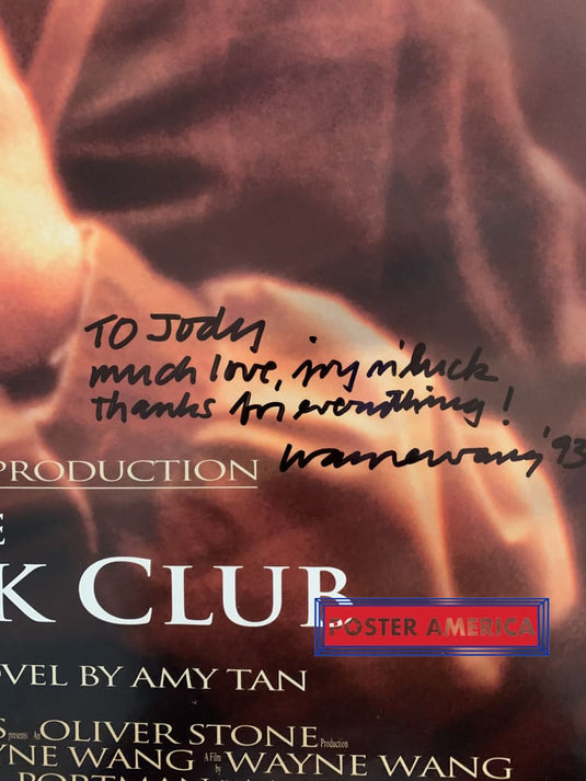 The Joy Luck Club Original Promo Half Sheet Poster 27 X 18.5 Signed By Director Wayne Wang In 1993