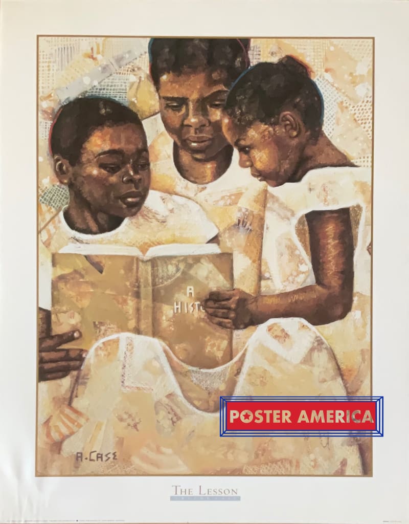 Load image into Gallery viewer, The Lesson By Arlene Case Vintage 1997 Art Print 22 X 28 Poster
