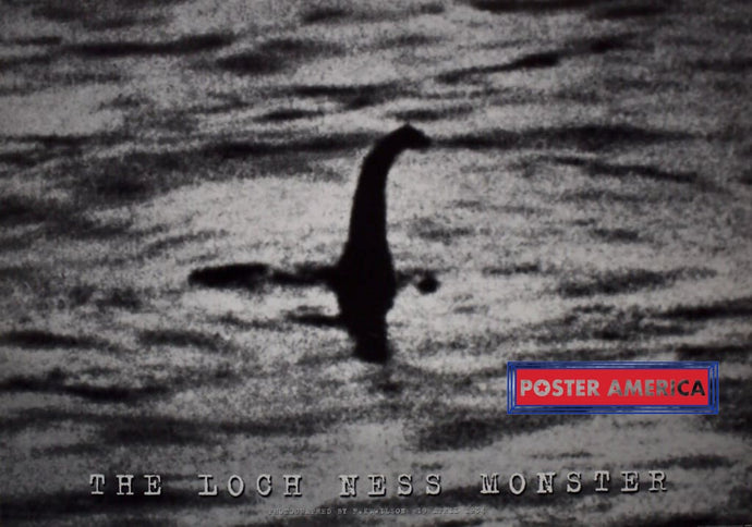 The Loch Ness Monster R.k. Wilson Black & White Poster 24 X 33.75 Vintage Poster