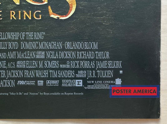 The Lord Of The Rings: Fellowship Ring Vintage 2001 One-Sheet Movie Poster 27 X 38.5