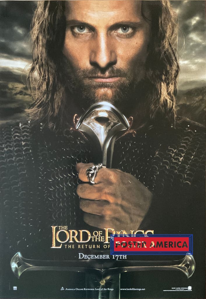 Load image into Gallery viewer, The Lord Of The Rings: Return King Vintage 2003 Oversized Movie Promo Poster 27 X 38.5 One-Sheet
