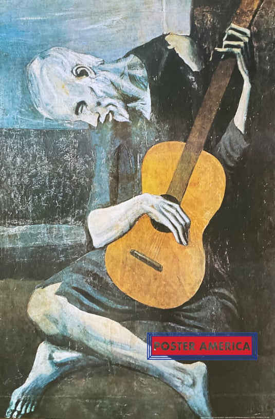 The Old Guitarist By Pablo Picasso 24 X 36 Art Poster