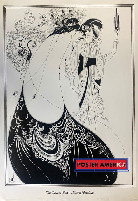 The Peacock Skirt Aubrey Beardsley Rare 1994 Vintage Poster 24 X 34 Vintage Poster