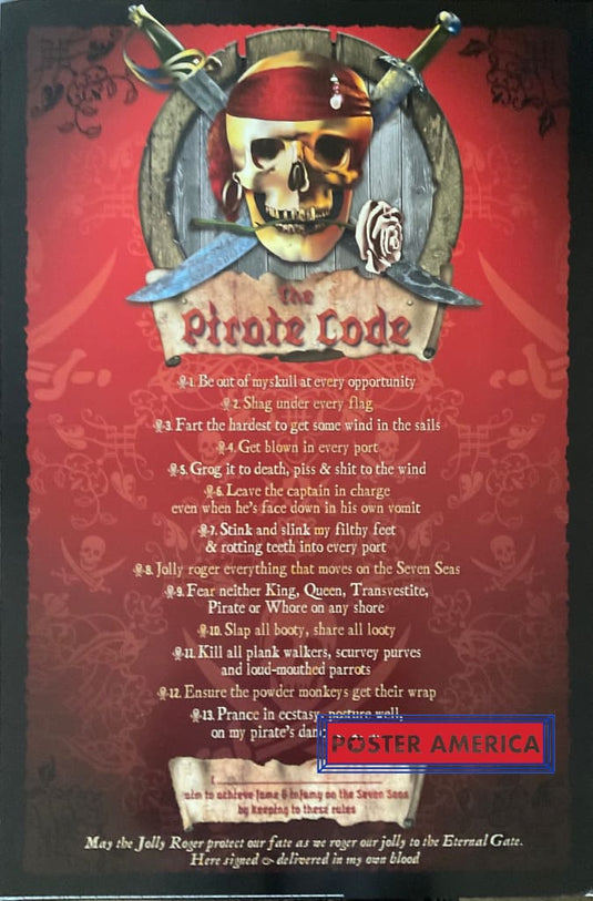 The Pirate Code 2006 24 X 36 Novelty Poster