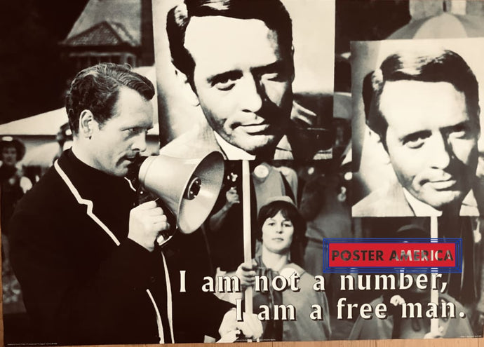 The Prisoner With Patrick Mcgoohan Black And White Collage Uk Import Poster 24 X 34