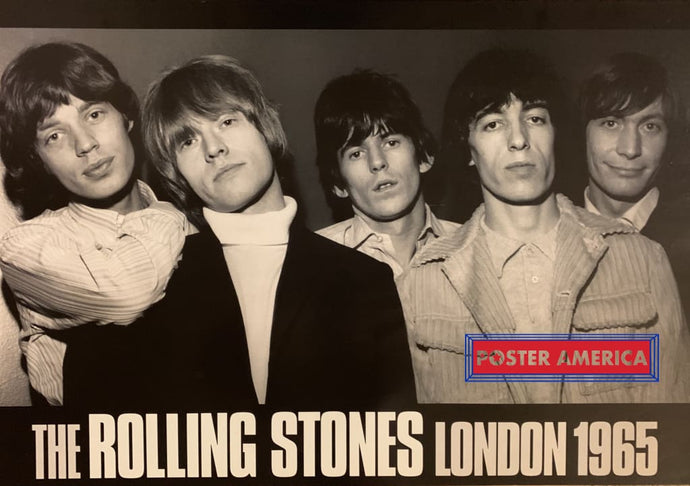 The Rolling Stones Extremely Rare Horizontal Band Shot Poster 24 X 34