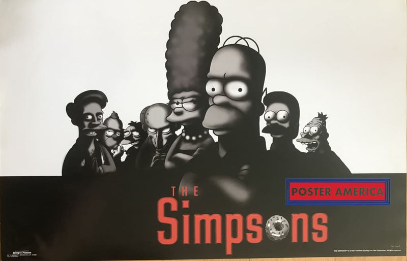 Load image into Gallery viewer, The Simpsons Black And White Tv Show Poster 22.5 X 34.5
