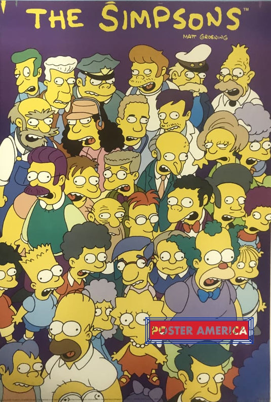 The Simpsons Character Collage Vintage Poster 23 X 35 Vintage Poster