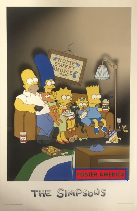 The Simpsons Home Sweet Vintage 1998 Poster 22.5 X 35
