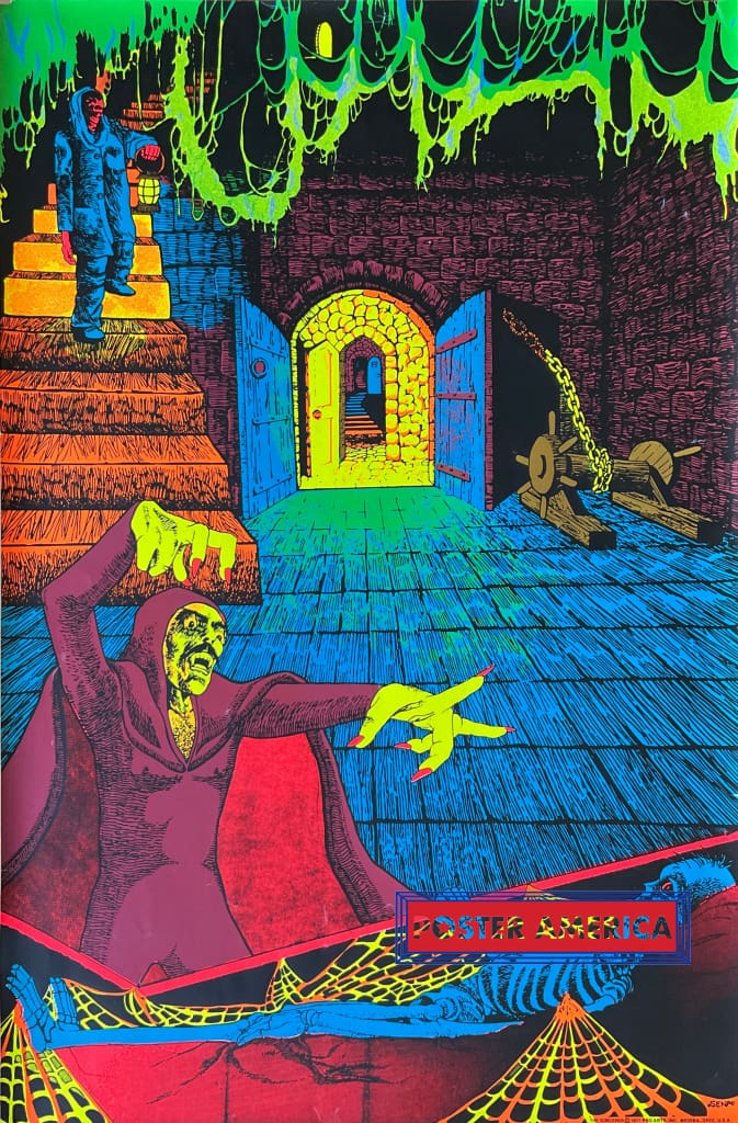 Load image into Gallery viewer, The Sorcerer Original Vintage Black Light Poster 28 X 42 Posters Prints &amp; Visual Artwork
