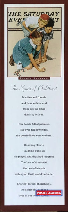 The Spirit Of Childhood By Norman Rockwell Print 12 X 36 Fine Art