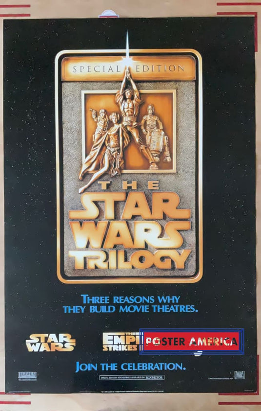 The Star Wars Trilogy Special Edition Vintage 1997 One Sheet Poster 27 X 40