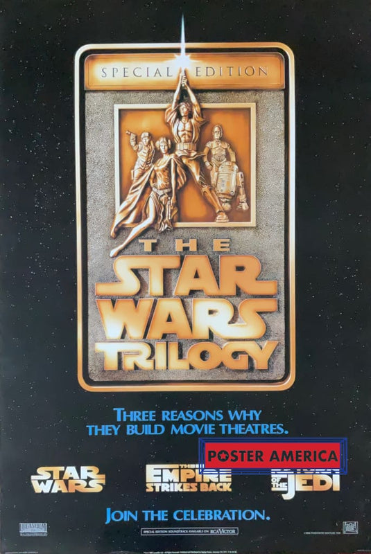 The Star Wars Trilogy Special Edition Vintage 1997 One Sheet Poster 27 X 40