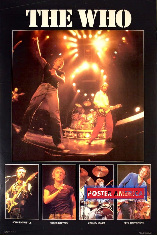The Who Rare 1980 Vintage Band Shot Poster 23 X 34 Vintage Poster