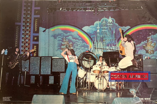 The Who Rare On Stage 1976 Vintage Rainbow Poster 23 X 35 Vintage Poster