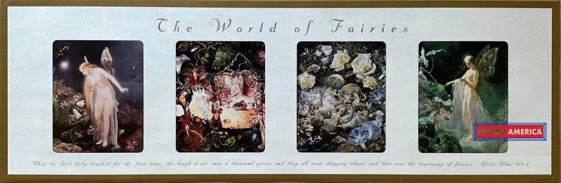 Load image into Gallery viewer, The World Of Fairies Vintage Art Slim Print 12 X 36
