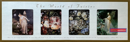 The World Of Fairies Vintage Art Slim Print 12 X 36