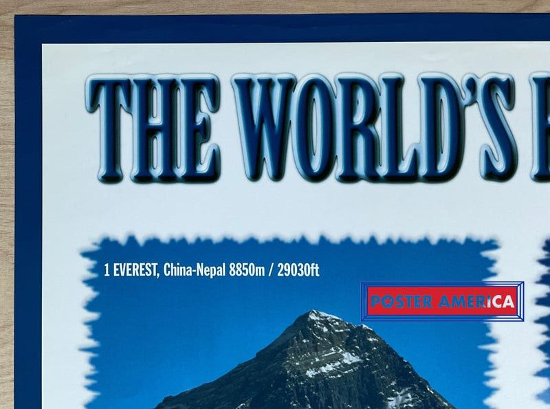 Load image into Gallery viewer, The Worlds Highest Mountains Vintage 1999 Swedish Import Poster 24 X 36
