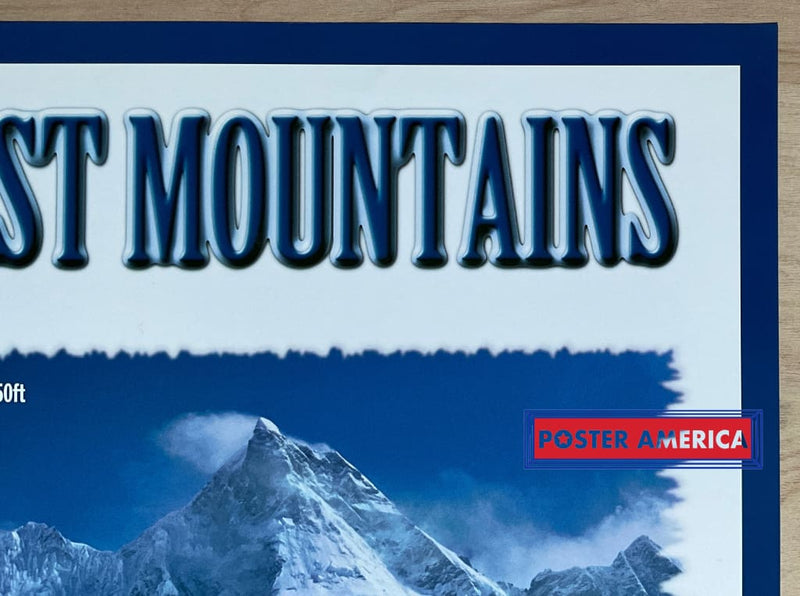Load image into Gallery viewer, The Worlds Highest Mountains Vintage 1999 Swedish Import Poster 24 X 36
