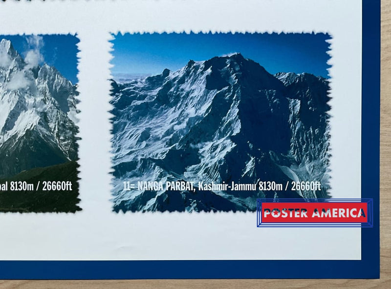 Load image into Gallery viewer, The Worlds Highest Mountains Vintage 1999 Swiss Import Poster 24 X 36
