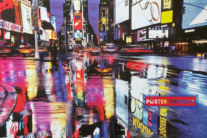 Times Square Colours Art By Mitchell Funk Poster 24 X 36