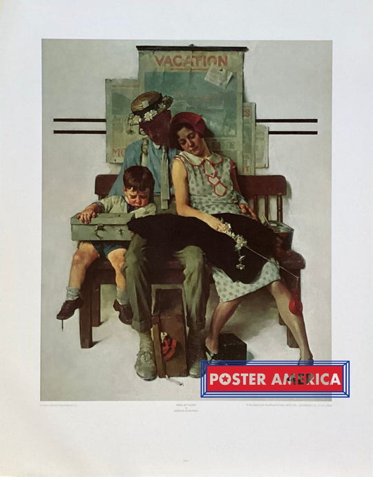 Tired But Happy By Norman Rockwell Fine Art Print Poster