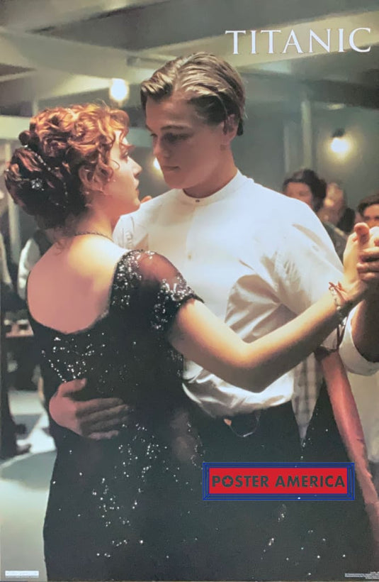 Titanic Jack And Rose Dancing Vintage 1998 Movie Poster 23 X 35 Vintage Poster