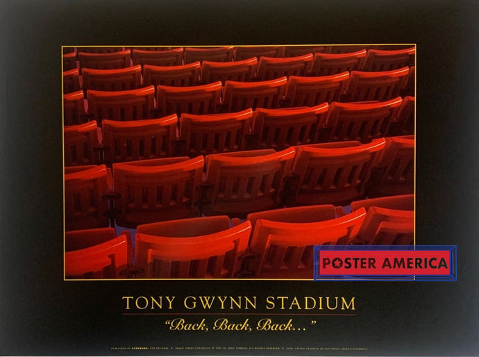 Tony Gwynn Stadium Tribute San Diego State University Back 1997 Vintage Poster 18 X 24