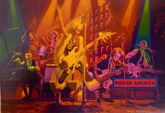 Totentanz Rocking Skelletons By Greg Hilderbrandt Poster 23 X 34 Vintage Poster
