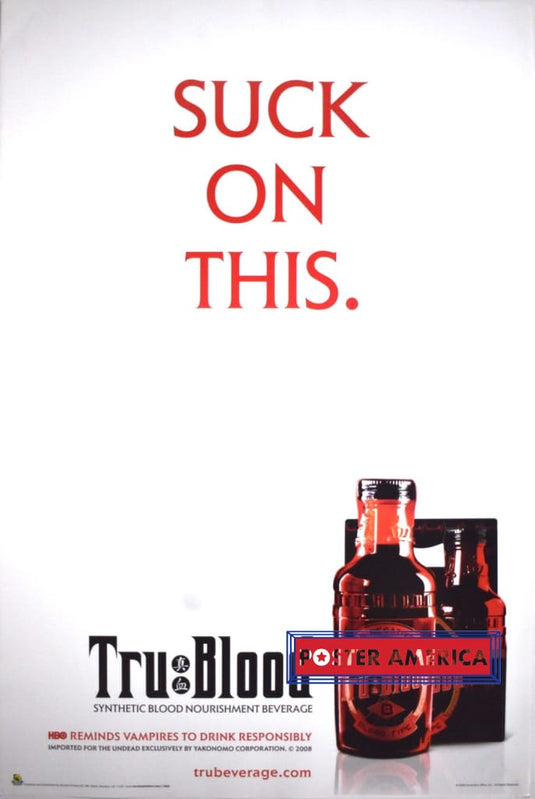 True Blood Tru Suck On This Synthetic Advertisement Poster 24 X 36