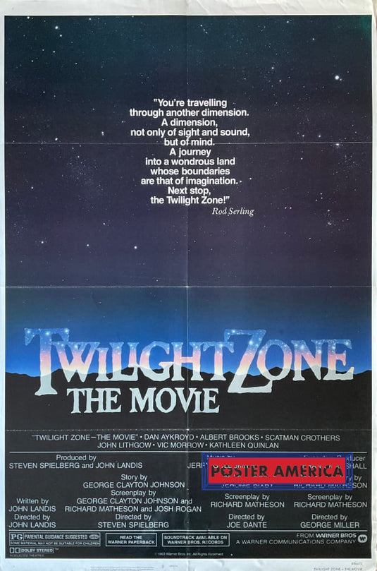 Twighlight Zone The Movie Vintage 1983 One-Sheet Poster 27 X 41