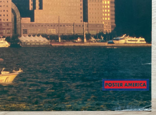 Twin Towers Manhattan New York Vintage Scenic Poster 24 X 36