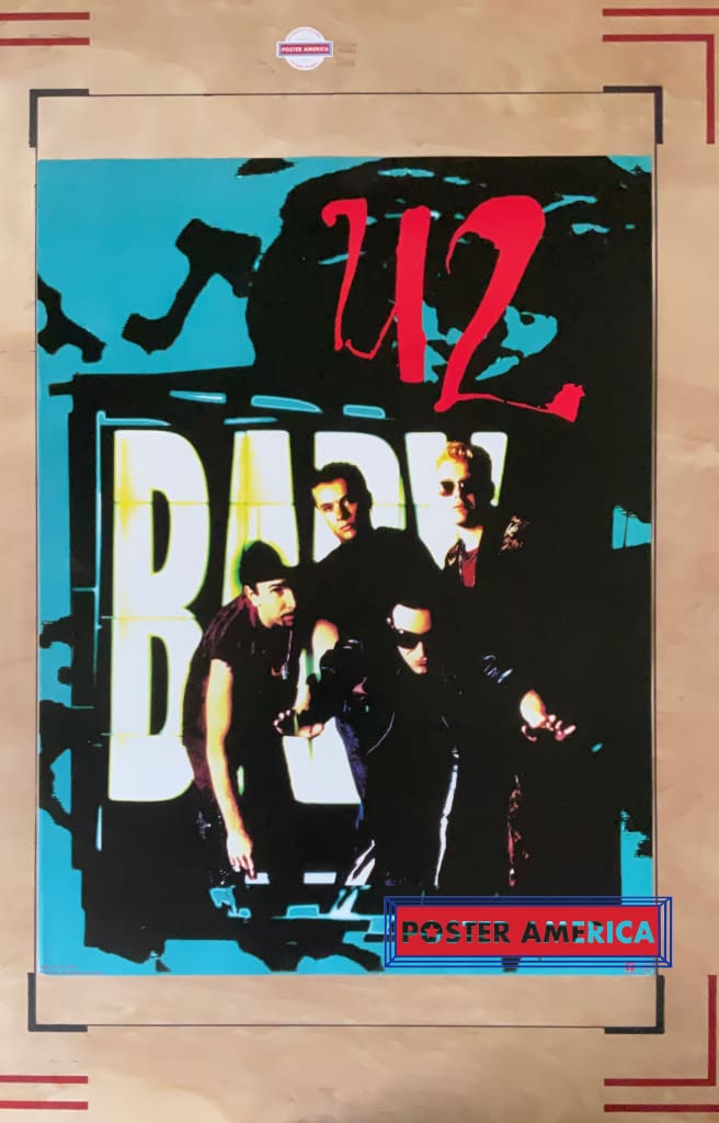 Load image into Gallery viewer, U2 Achtung Baby 1992 Original Island Records Promo Poster 24 X 32 Vintage Poster
