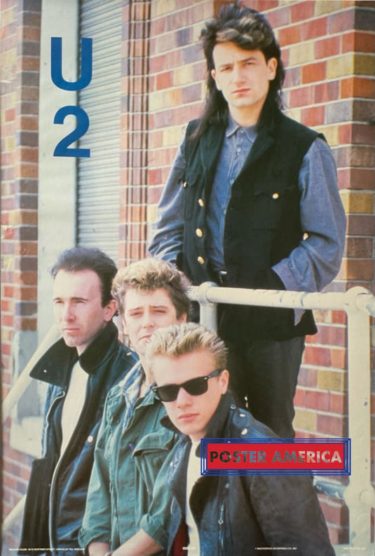 U2 Rock Band Full Shot Vintage 1987 Poster 23.5 X 34.7 In The 1980S U.k. Import