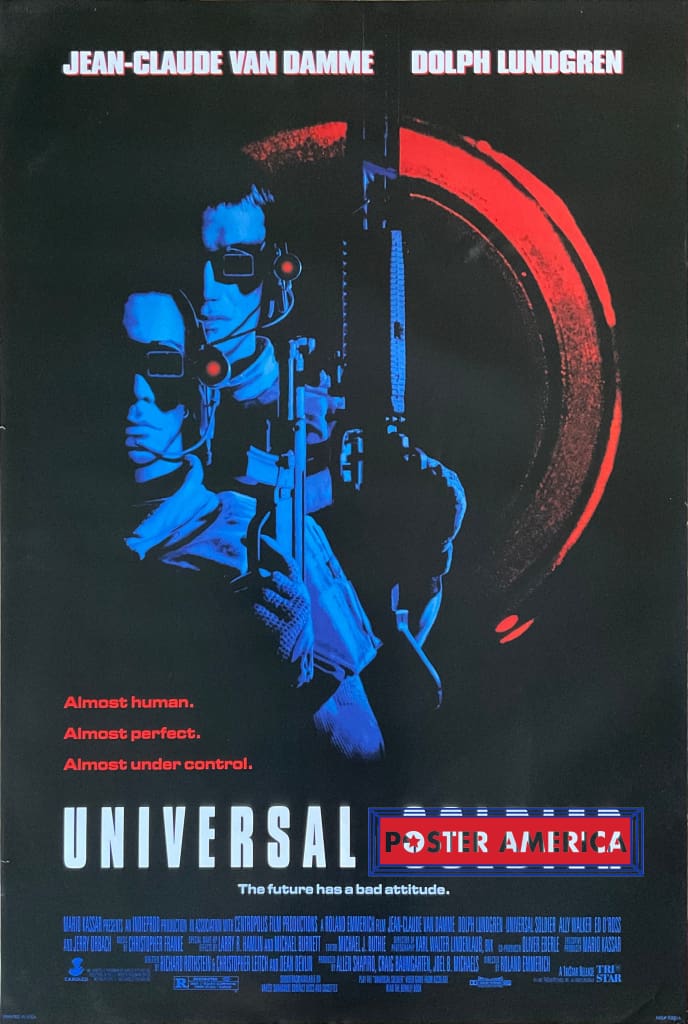 Load image into Gallery viewer, Universal Soldier Vintage 1992 One-Sheet Movie Poster 26.75 X 39.75
