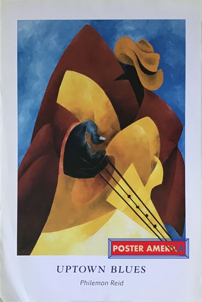 Load image into Gallery viewer, Uptown Blues By Philemon Reid Black Art Poster 24 X 36 Fine Print
