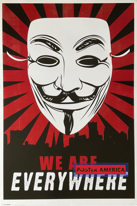 V For Vendetta We Are Everywhere Poster 24 X 36