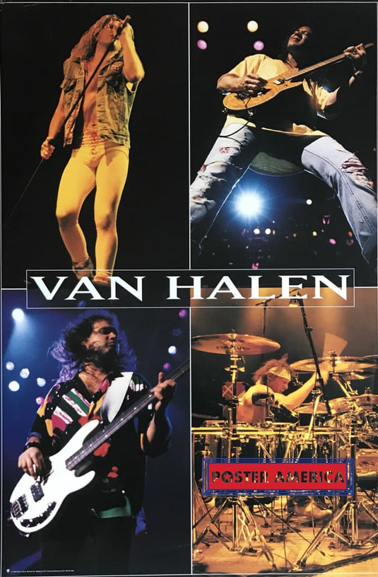 Van Halen Band Collage Original Promo 1993 Vintage Poster 24 x 36 ...