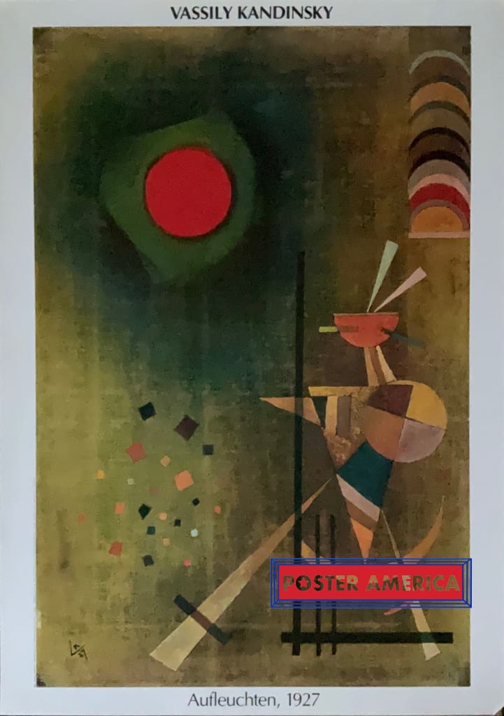 Load image into Gallery viewer, Vassily Kandinsky Aufleuchten Vintage Italian Import Art Print 24 X 34 Fine
