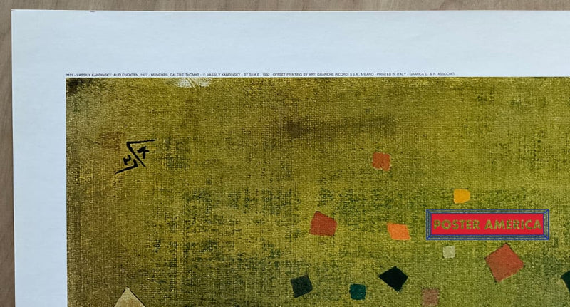 Load image into Gallery viewer, Vasilly Kandinsky Aufleuchten Vintage Italian Import Art Print 24 X 34 Fine

