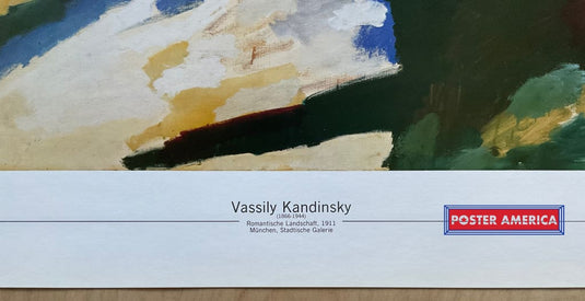 Vassily Kandinsky Romantische Landschaft Vintage Italian Import Art Print 23.5 X 31.5 Fine
