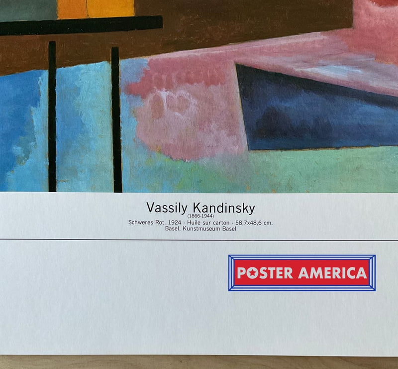 Load image into Gallery viewer, Vassily Kandinsky Schweres Rot Vintage Italian Import Art Print 23.5 X 31.5 Fine
