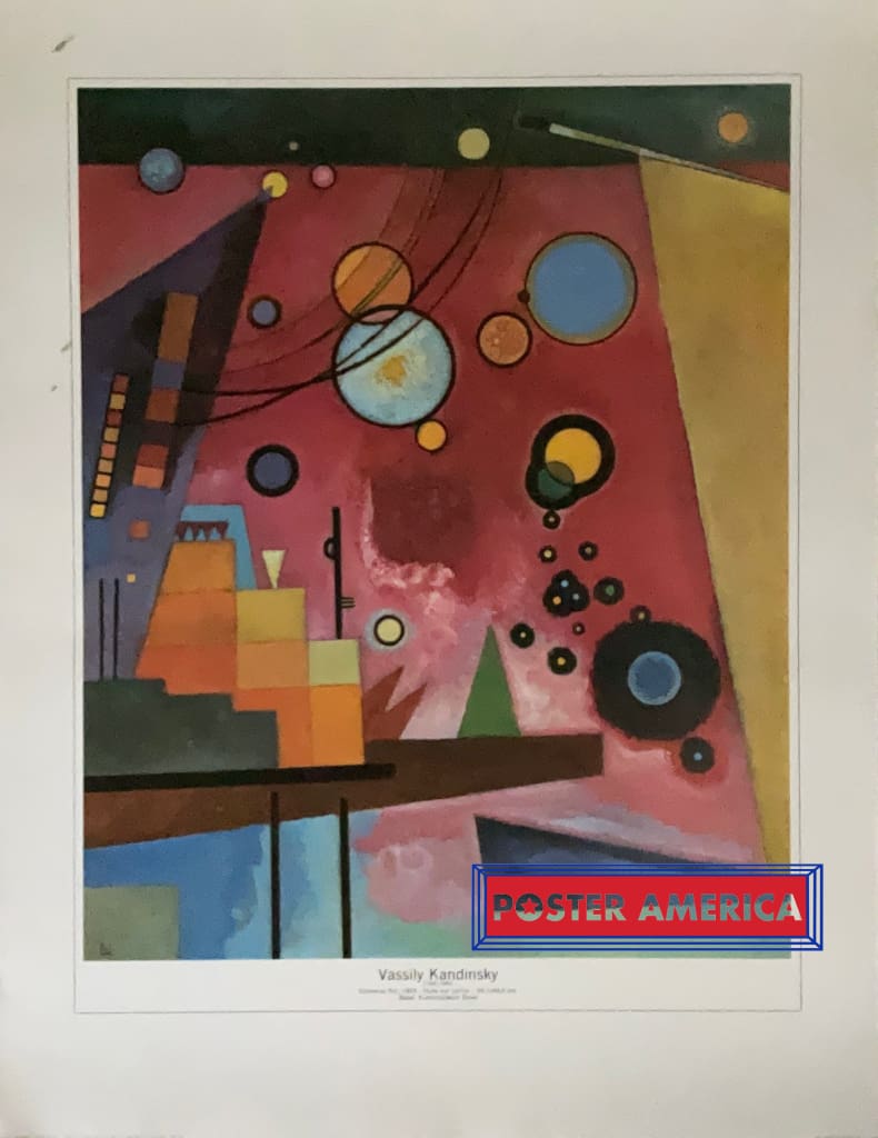 Load image into Gallery viewer, Vassily Kandinsky Schweres Rot Vintage Italian Import Art Print 23.5 X 31.5 Fine
