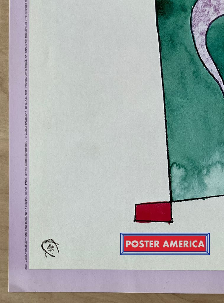 Load image into Gallery viewer, Vassily Kandinsky Une Page Du Carnet A Dessins Vintage Italian Import Art Print 24 X 34
