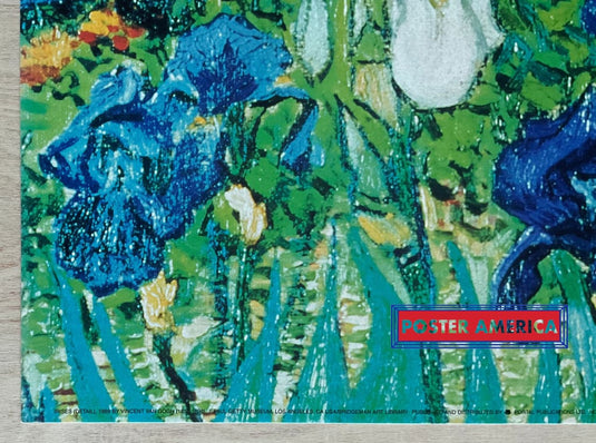 Vincent Van Gogh Irises Detail Vintage Art Slim Print 12 X 36