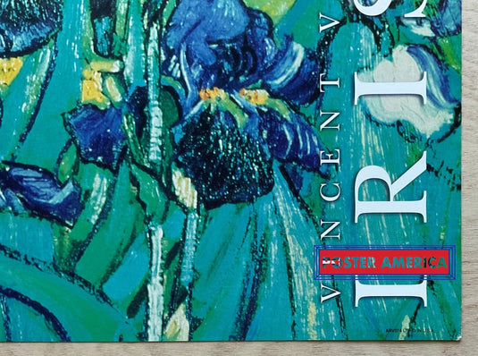Vincent Van Gogh Irises Detail Vintage Art Slim Print 12 X 36