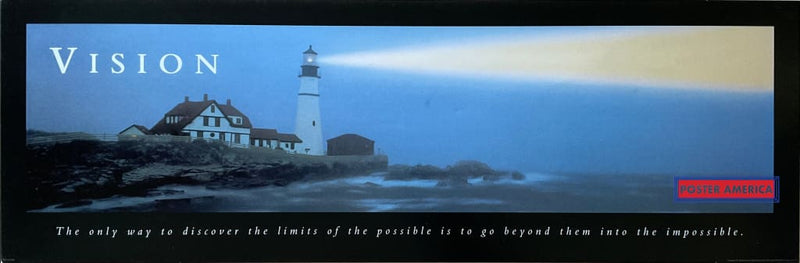 Load image into Gallery viewer, Vision Lighthouse Vintage Inspirational Scenic Slim Print 12 X 36
