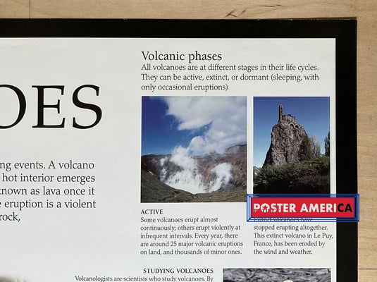 Volcanoes Eyewitness Wallcharts Hobby Poster 24 X 36