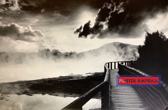 Walk Over The Lake Black & White Photoraphy Poster 24 X 36